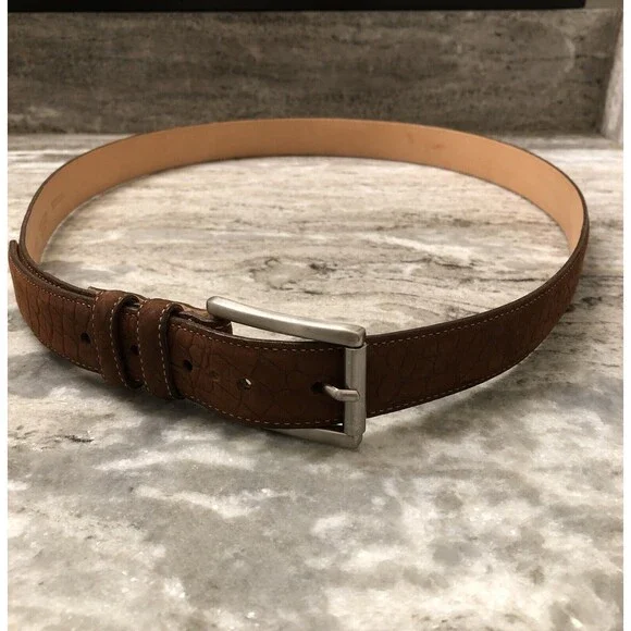 USA Made MARTIN DINGMAN 44 Brown Leather HANDMADE Belt 5007006 - Picture 1 of 11
